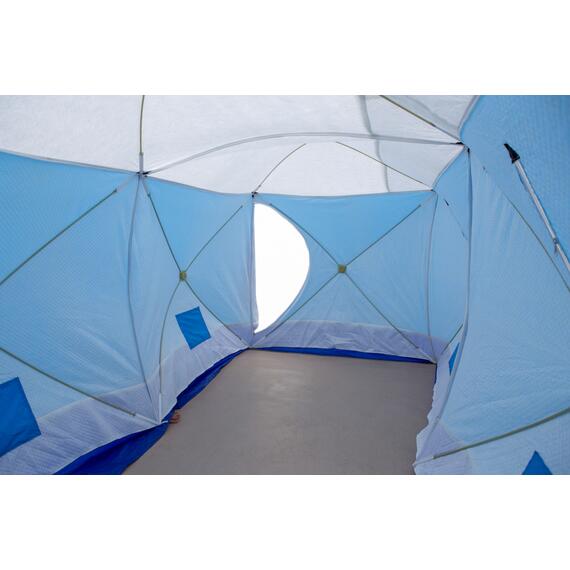 Палатка зимняя СТЭК КУБ 3 ДУБЛЬ трехслойная, дышащая (2.2х4.4х2.05 м)