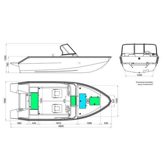 Алюминиевая лодка Windboat 4.5 DCX, фото , изображение 2