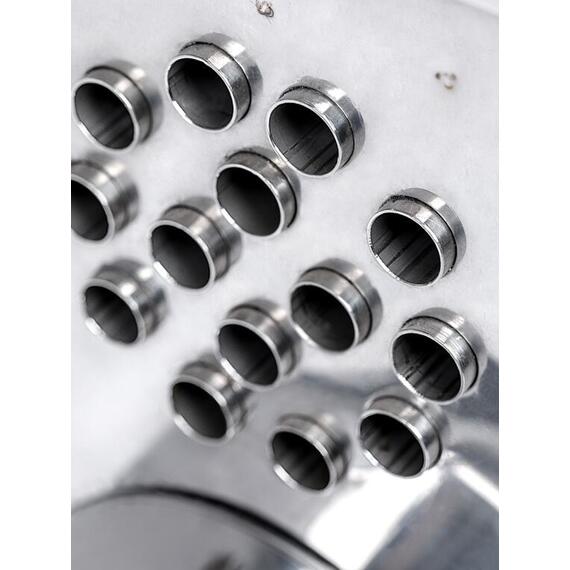 Печь "ИНВЕНТ" малая со встроенным теплообменником с вентилятором 565х290х470 (нерж.сталь 0,8 мм) со стационарными экранами + короб для камней, фото , изображение 10