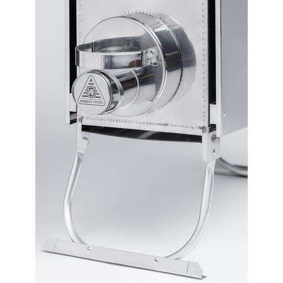 Печь "ИНВЕНТ" малая со встроенным теплообменником с вентилятором 565х290х470 (нерж.сталь 0,8 мм) со стационарными экранами + короб для камней, фото , изображение 5