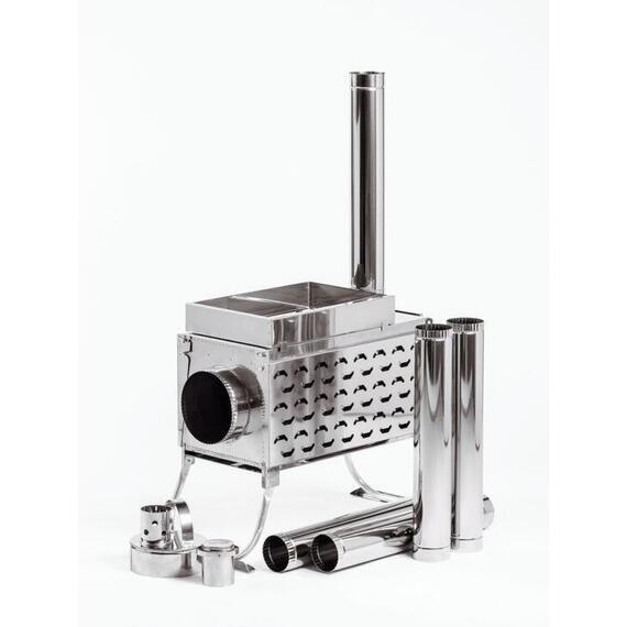 Печь "ИНВЕНТ ПРО" средняя 670х300х360 (нерж.сталь 0,8 мм) экраны-трансформеры толщиной 1 мм. + короб для камней, фото , изображение 5