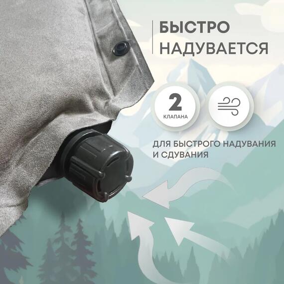 Коврик туристический RSP Velour 50 Double, серый, фото , изображение 4