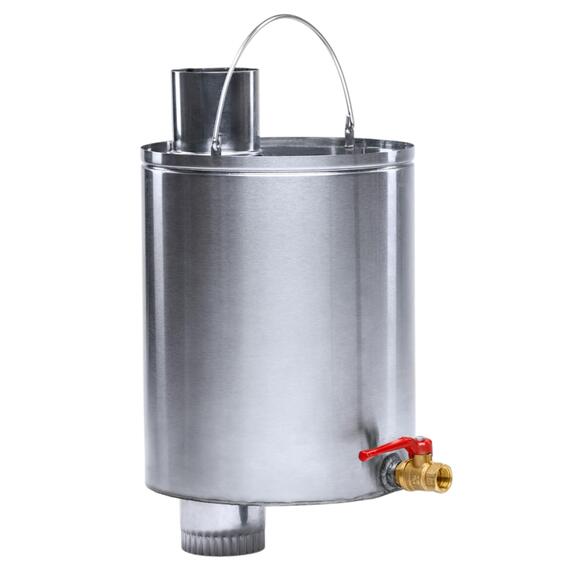 Бак "ИНВЕНТ" для воды малый d-65 мм., V-6 л. 370х200х205 (нерж.сталь 0,8 мм) с краном, фото , изображение 7