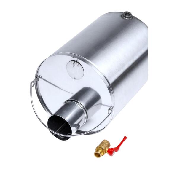 Бак "ИНВЕНТ" для воды малый d-65 мм., V-6 л. 370х200х205 (нерж.сталь 0,8 мм) с краном, фото , изображение 8