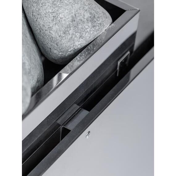 Печь "ИНВЕНТ" малая со встроенным теплообменником с вентилятором 565х290х470 (нерж.сталь 0,8 мм) со стационарными экранами + короб для камней, фото , изображение 8