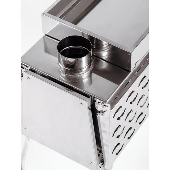 Печь "ИНВЕНТ ПРО" большая 670х350х405 (нерж.сталь 0,8 мм) экраны-трансформеры толщиной 1 мм. + короб для камней, фото , изображение 9