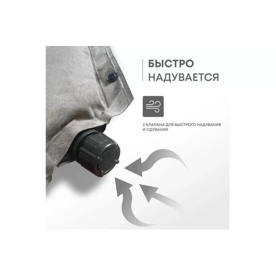 Коврик туристический RSP Velour 75, серый, фото , изображение 4