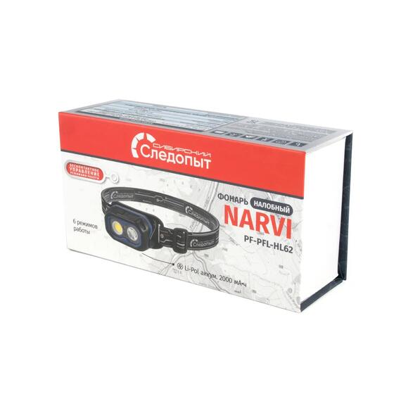 Фонарь налобный "СИБИРСКИЙ СЛЕДОПЫТ-NARVI", 1 LED+1 СОВ, аккум. 220В/50/, фото , изображение 4