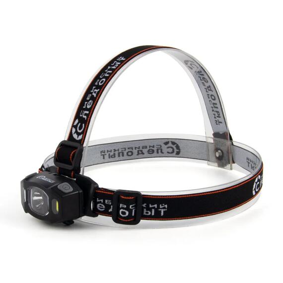 Фонарь налобный "СИБИРСКИЙ СЛЕДОПЫТ-SPUTNIK", 1 LED+2 COB, 3xAAA/100/, фото 