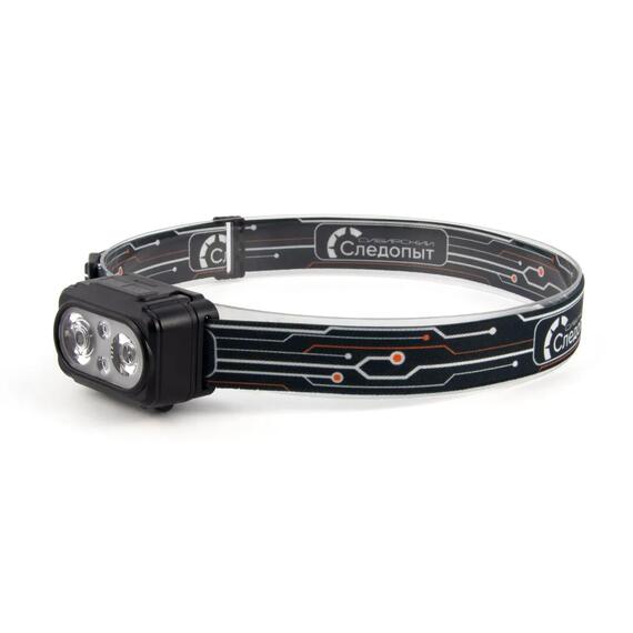 Фонарь налобный "СИБИРСКИЙ СЛЕДОПЫТ-PULSAR", 2 LED+2 LED SMD, аккум. 220В/100/, фото 