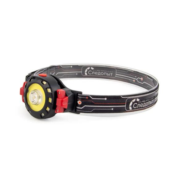 Фонарь налобный "СИБИРСКИЙ СЛЕДОПЫТ-FLASH", 1 LED+1 СОВ, аккум. 220В/100/, фото 