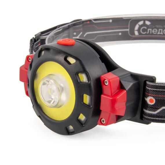 Фонарь налобный "СИБИРСКИЙ СЛЕДОПЫТ-FLASH", 1 LED+1 СОВ, аккум. 220В/100/, фото , изображение 3