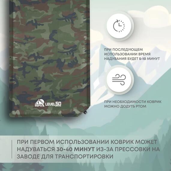 Коврик туристический RSP Level 50, камуфляж, фото , изображение 4