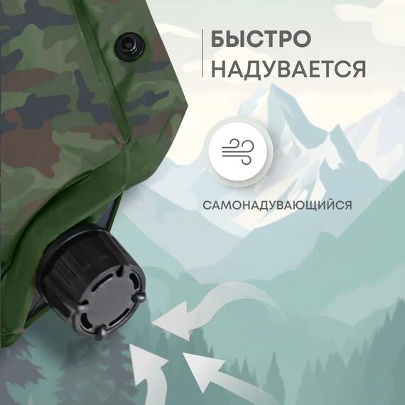 Коврик туристический RSP Level 50, камуфляж, фото , изображение 3