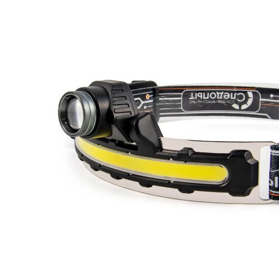 Фонарь налобный "СИБИРСКИЙ СЛЕДОПЫТ-FLOODLIGHT", 1 LED+1 COB, аккум. 220В/100/, фото , изображение 3