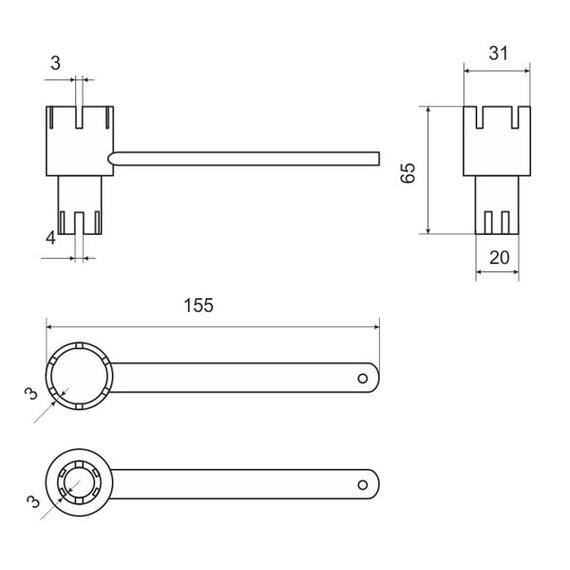 Ключ воздушного клапана BRAVO, фото , изображение 2