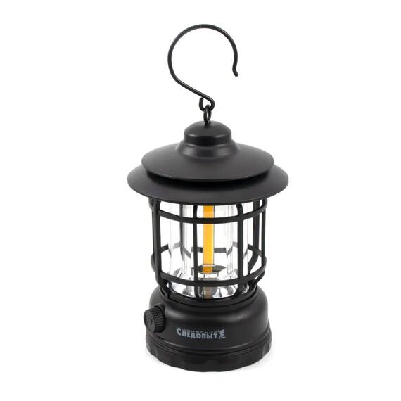 Фонарь кемпинговый "СИБИРСКИЙ СЛЕДОПЫТ-Ксенон", 3COB, аккум. 220В, черный/30/, фото 