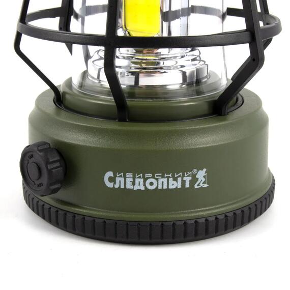 Фонарь кемпинговый "СИБИРСКИЙ СЛЕДОПЫТ-Неон-2", 2СОВ, солн. бат., аккум. 18650, зеленый/72/, фото , изображение 4