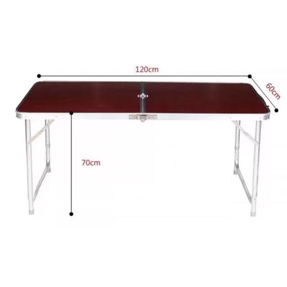 Стол туристический Bison 60*120см (темное дерево) + 4 стула / C-4-60*120-WD, Цвет: темное дерево, Размер: 120х60 см, фото , изображение 4