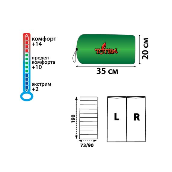 Спальный мешок Totem Woodcock XXL, фото , изображение 3