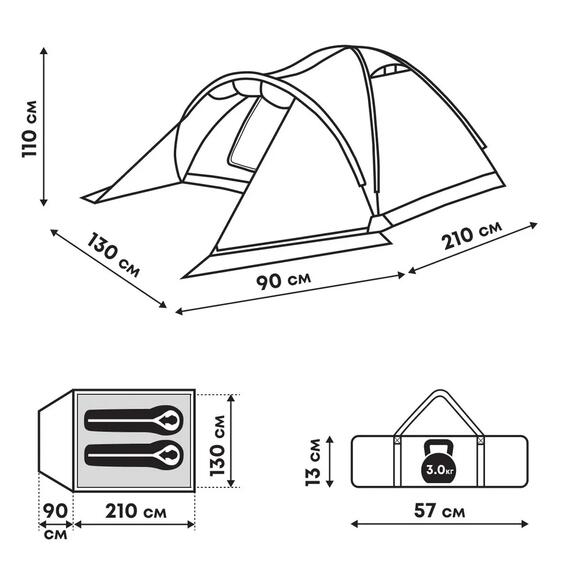 Палатка RSP Krewl 2 для туризма и кемпинга, фото , изображение 5