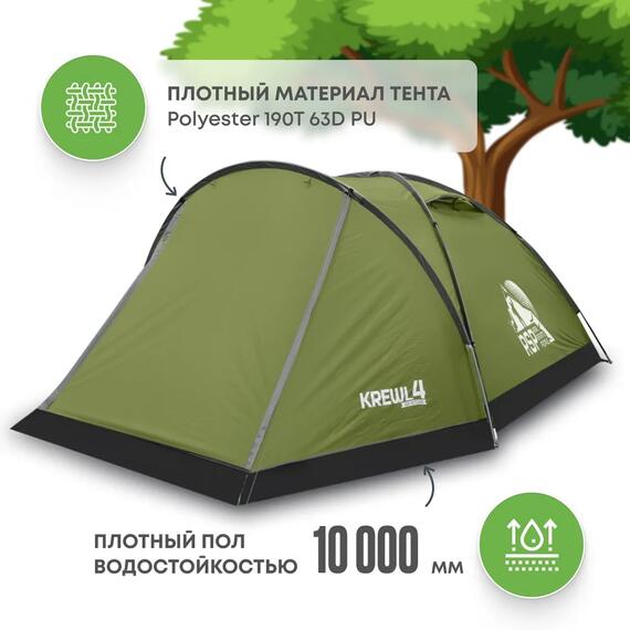 Палатка RSP Krewl 4 для туризма и кемпинга, фото , изображение 2
