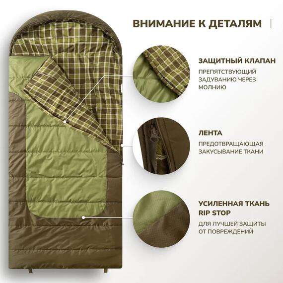 Спальный мешок RSP CHILL 300 BIG, левая молния, фото , изображение 4