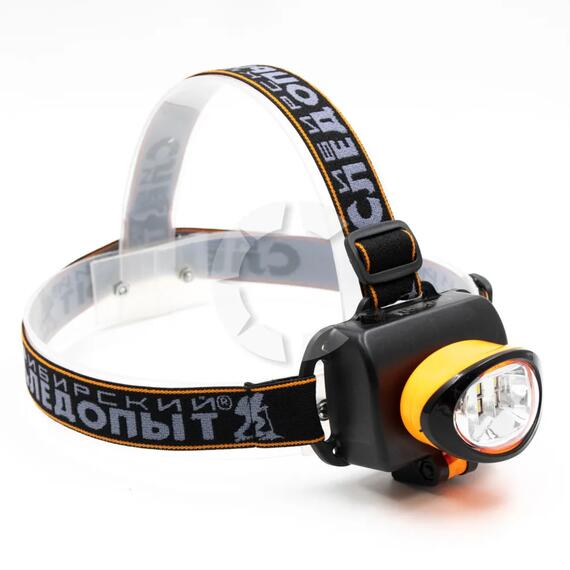 Фонарь налобный "СИБИРСКИЙ СЛЕДОПЫТ-Люминофор", 6 SMD LED, 3хАА/120/, фото , изображение 3