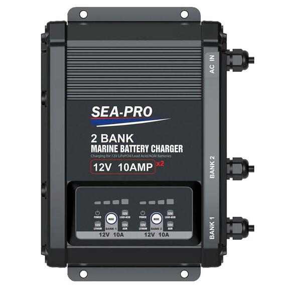 Зарядное устройство Sea-Pro ТЕ4-0325F (2х12В AGM, LEAD-ACID, LiFePo4), фото 