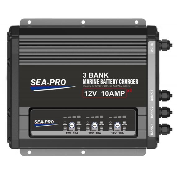 Зарядное устройство Sea-Pro ТЕ4-0331 (3х12В AGM, LEAD-ACID, LiFePo4), фото 