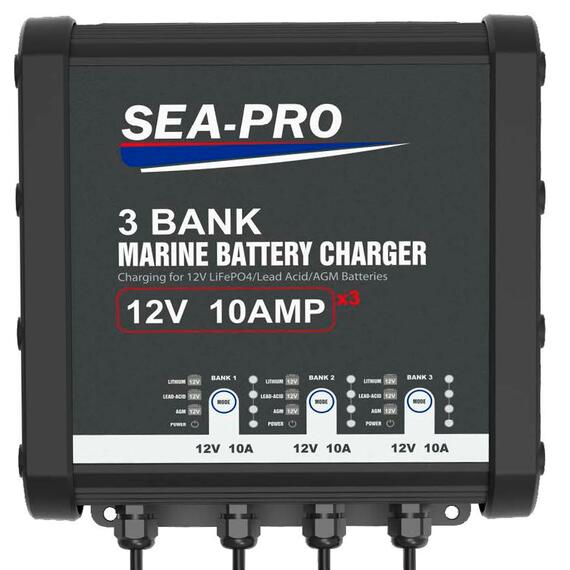 Зарядное устройство Sea-Pro ТЕ4-0333B (3х12В AGM, LEAD-ACID, LiFePo4), фото 