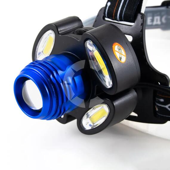 Фонарь налобный "СИБИРСКИЙ СЛЕДОПЫТ-Стильб", 1 LED + 4 COB, zoom, аккум. 220В/60/, фото , изображение 2