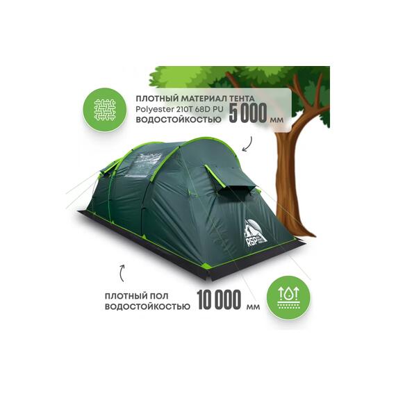 Палатка RSP Field 5 для туризма и кемпинга, зеленый, фото , изображение 2