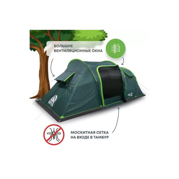 Палатка RSP Field 5 для туризма и кемпинга, зеленый, фото , изображение 4