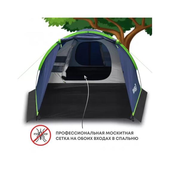 Палатка RSP River 3 для туризма и кемпинга, синий, фото , изображение 5