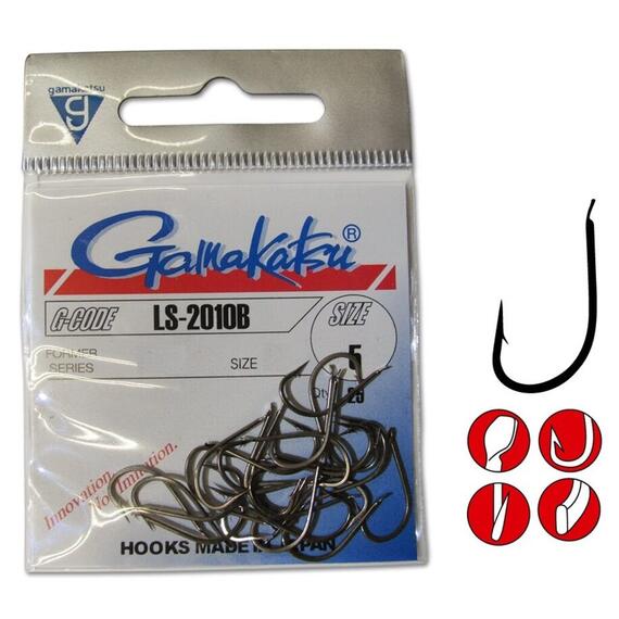 Крючки GAMAKATSU LS-2010B (BROWN) size 004, 25st, фото 