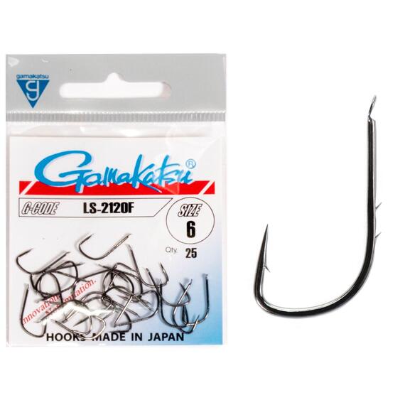 Крючки GAMAKATSU LS-2120F (BLACK) size 006, 25st, фото 