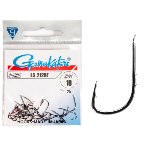 Крючки GAMAKATSU LS-2120F (BLACK) size 010, 25st, фото 
