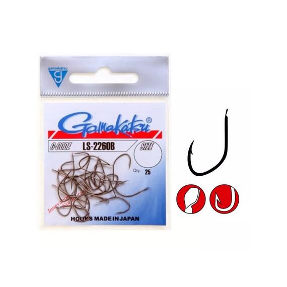 Крючки GAMAKATSU HOOK LS-2260B (BROWN)#14, фото 