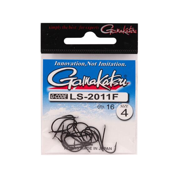 Крючки GAMAKATSU LS-2011F HOOKS BLACK size 005, 25st, фото 