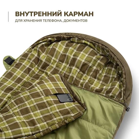 Спальный мешок RSP CHILL 400 BIG, левая молния, фото , изображение 7