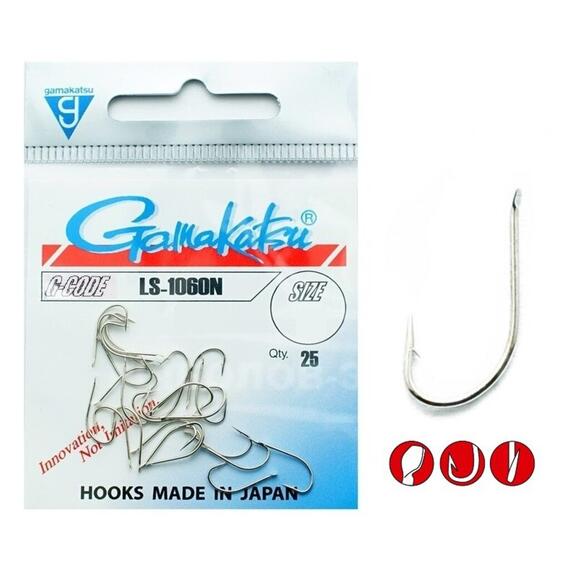 Крючки GAMAKATSU LS-1060N size 012,25st., фото 