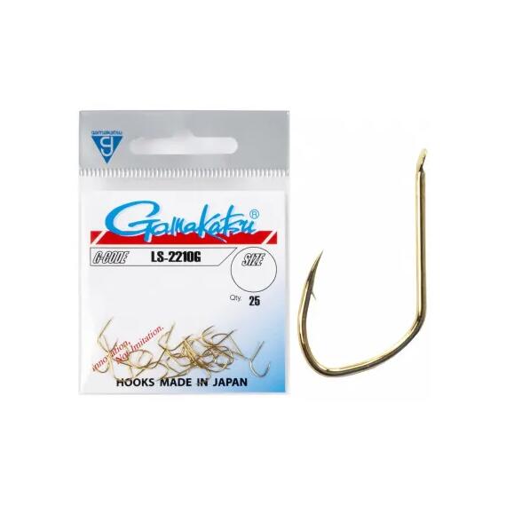 Крючки GAMAKATSU HOOK LS-2210G (GOLD) #8, фото 