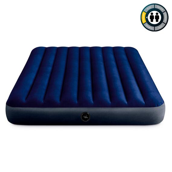 64765 Классический надувной матрас Intex queen серии dura-beam c ручным насосом в комплекте, фото , изображение 2