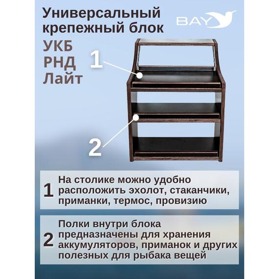 Столик для лодки ПВХ, Универсальный крепежный блок BAY УКБ РНД лайт, фото , изображение 4