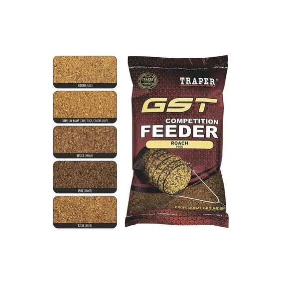 Прикормка рыболовная Traper 1kg GST FEEDER Leszcz, фото , изображение 2