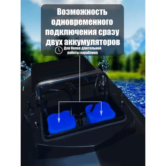 Прикормочный кораблик для рыбалки Amazin Boat V050 Black, фото , изображение 4
