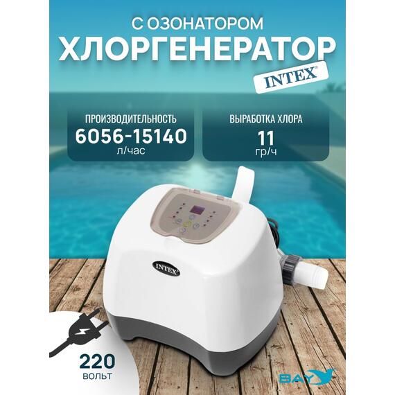 26666 Система санобработки воды в бассейне Intex Saltwater and ozone 230 вольт, фото 
