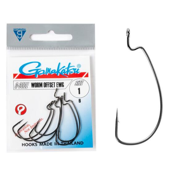 Крючки GAMAKATSU HOOK WORM OFFSET EWG NS, фото 