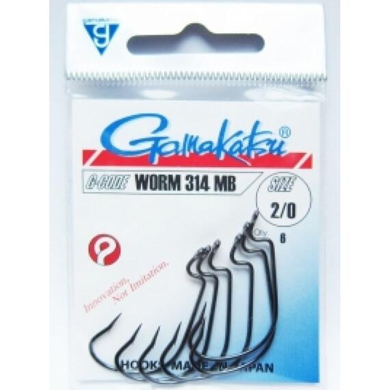 Крючки GAMAKATSU HOOK WORM 314 #1/0 MB, Размер: 1/0, фото 
